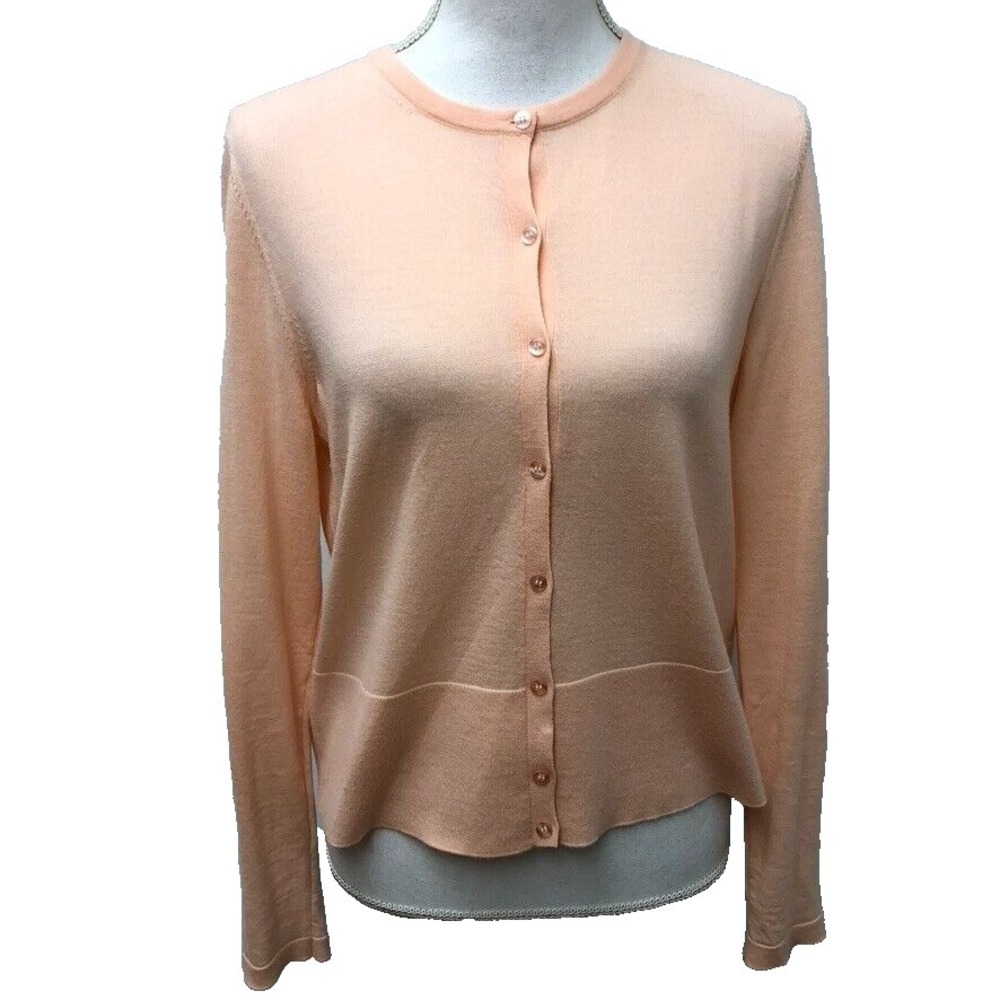 Hugo Boss Merino Superfine Fabia Cardigan Sweater Jumper Womens Large Classic